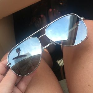 Quay x Desi High Key Silver sunglasses